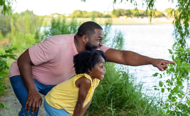 Portrait of a father and his beautiful daughter.