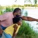 Portrait of a father and his beautiful daughter.