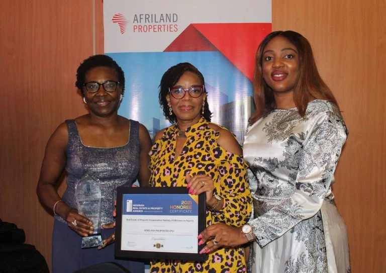 Afriland Properties Awarded Real Estate and Property Organisation Making a Difference in Nigeria