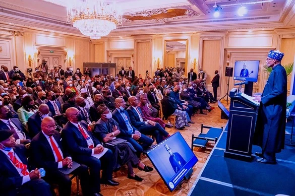 President Buhari at the Nigerian International Partnership Forum, Paris